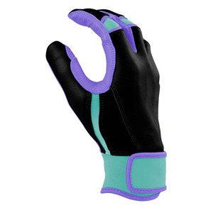 Gants de frappeur de baseball unisexes de haute qualité, conçus sur mesure, en cuir premium, à manchette courte, pour droitier, jeunes. - Product Image 5