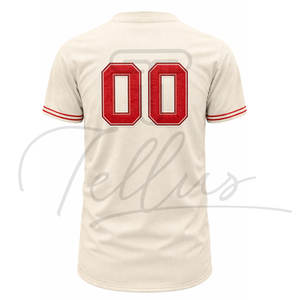 Dernier Maillot de Baseball Personnalisable à Manches Courtes, Uniformes de Sport Cousus, Vêtements de Sport Respirants pour Adultes, Maillot de Baseball Personnalisé - Product Image 6