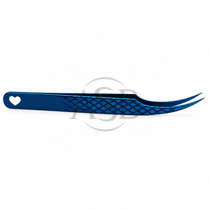 Pinzas de aislamiento curvadas para extensión de pestañas, pinzas de acero inoxidable con agarre texturizado, instrumento de belleza curvado de precisión - Product Image 6