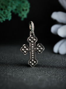 Collar con Colgante de Cruz de Phoenix Enterprises, Plata 925, Chapado en Oro, con Moissanita, Estilo Hiphop, Religioso, Cristiano, Unisex - Product Image 6