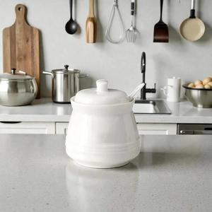 Tarro de Almacenamiento Moderno para Cocina con Tapa y Ranura para Cuchara, Acabado Brillante Elegante, Organizador Compacto para Encimera, Solución Elegante para Despensa - Product Image 5