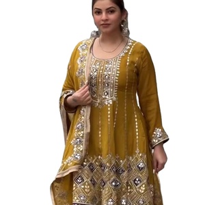 Nouvelle collection de festival robe en tissu de soie fantaisie pakistanaise Salwar Kameez Faisalabad Punjabi Salwar Suit - Product Image 1