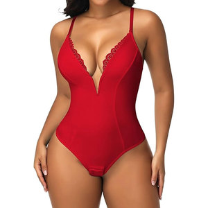 Nouvel Arrivage Solid Trader Combinaison Résille Unie Sexy à Col Rond Amincissante pour Femme, Tenue de Plage Estivale - Product Image 1