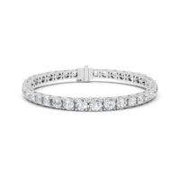 Bracelet tennis en diamant cultivé en laboratoire certifié IGI HB DIAMOND & JEWELLERY, or 10K 14K 18K, réglable, VVS VS, unisexe