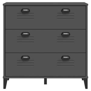 Cajonera de madera de ingeniería gris antracita mediana con escritorio y organizador - Product Image 6