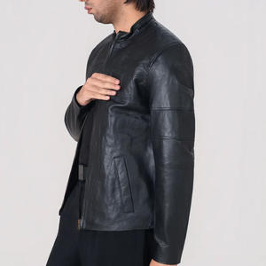 Men's Premium Handcrafted Vintage Bomber <b>Jacket</b> Antique Brown Sheep Leather Stand Collar Detachable Fur Zipper <b>Waterproof</b> Quick - Product Image 4