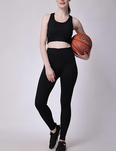 Conjunto Deportivo OEM Personalizado para Mujer, Sujetador Deportivo Sin Relleno y Leggings para Gimnasio, Yoga, Ejercicio, Tejido Suave, Transpirable y Elástico, 2 Piezas - Product Image 4