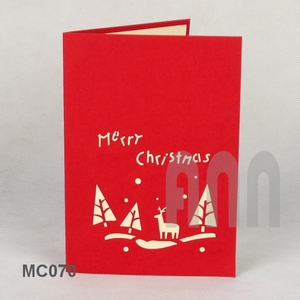 การ์ดอวยพรคริสต์มาสตัดด้วยเลเซอร์แบบกำหนดเอง3D สำหรับงานฝีมือกระดาษพิมพ์ลายของขวัญความรักสไตล์ญี่ปุ่น Ann hadicraft เวียดนาม - Product Image 2