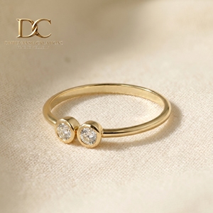 14KT Solid Gold <b>Ring</b> With IGI Certified Lab Grown Diamond Brilliant Round Cut Trendy Wedding <b>Fine</b> Gold Jewelry for Women - Product Image 5