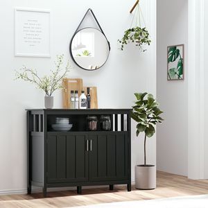 Credenza da Cucina Artigianale in Rovere Nero con 2 Ripiani Regolabili per Ingresso, Soggiorno, Villa, Fattoria, Palestra - Product Image 2
