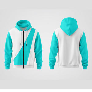 Sweat à capuche zippé personnalisé avec logo brodé, vêtements de sport décontractés, molleton confortable, pour hommes, femmes et jeunes, veste à capuche pour l'entraînement, vêtements de sport - Product Image 1