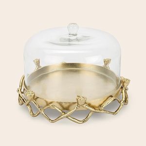 Soporte de pastel de lujo con cúpula dorada de metal para fiestas y eventos de boda al mejor precio - Product Image 2