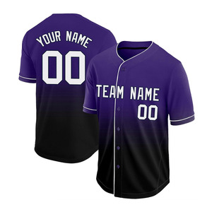 Maillot de baseball personnalisé avec votre propre logo, maillot d'entraînement de baseball et de softball, 100% polyester, maillot d'équipe - Product Image 1