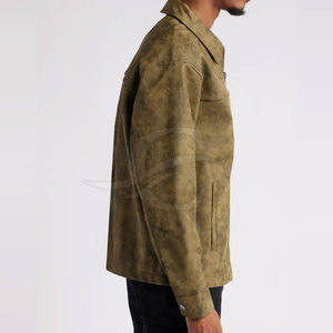 Veste en cuir d'hiver pour homme sur mesure - Service OEM imperméable avec logo frontal - Product Image 2
