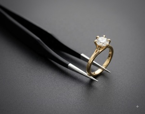 Anillo de Compromiso Solitario de Diamante Cultivado en Laboratorio de Oro de 14K Personalizado, Engaste Catedral de 6 Puntas, 1.50 Quilates, Certificado IGI, Regalo de Boda - Product Image 3