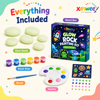 Kit de Peinture sur Pierre Lumineuse Personnalisé pour Enfants – Bricolage Artistique sur Pierre – En Stock – Vente en Gros – Coffret Cadeau Complet