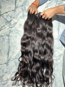 Cabello humano indio ondulado Natural de donante real, máquina barata, doble trama, extensión de cabello sin procesar, calidad de exportación 100% - Product Image 3