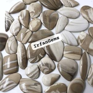 Wholesale Natural Flint Agate Cabochon Smooth Hand Polished Semi Precious Loose Gemstones Flat Back Smooth Design Flint Jasper - Product Image 2