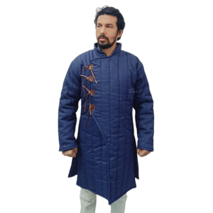 เสื้อกั๊กแกมเบสันยุคกลางแบบหนาบุนวมยาว เสื้อแจ็คเก็ตอัคเทียน ผ้าฝ้ายแบบโบราณ ชุดเกราะแขนยาวสำหรับอัศวินไวกิ้ง - Product Image 1