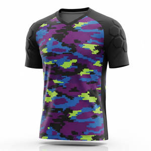 Jersey de Portero de Manga Corta con Diseño Personalizado OEM, Calidad Premium, Talla Grande, Absorbe la Humedad, para Clubes y Equipos - Product Image 1