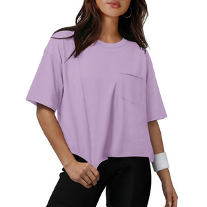 T-shirt court personnalisé avec logo imprimé, t-shirt basique sexy à manches courtes, 100% coton, haut pour femmes, streetwear, gym, t-shirt court confortable - Product Image 1