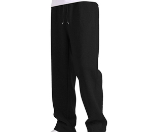 Pantalon de survêtement noir en coton pour homme, taille élastique, logo imprimé par transfert thermique, décontracté, pour l'automne - Product Image 6