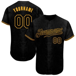 Wholesale Best Selling OMMIZ INDUSTRY Custom <b>Graffiti</b> Pattern Black-Orange 3D Scratch Authentic Baseball Jersey - Product Image 4
