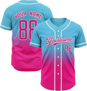 Maillot de baseball personnalisé pour équipe, avec nom, numéro et logo brodés, respirant, séchage rapide, en polyester, pour hommes et femmes - Product Image 6