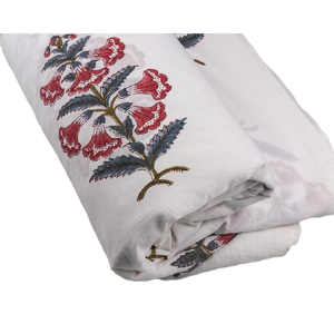 Hand Block Print Running Sewing Fabric Scarves Decorative Fabric Women Clothing personalized bride <b>wedding</b> gift fabric on sale - Product Image 1