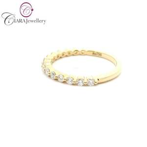 แหวนทองคำขาว/เหลือง18K สุดหรูคุณภาพสูงประดับด้วยเพชรธรรมชาติสำหรับใส่ในวันครบรอบแต่งงานทุกวัน - Product Image 5