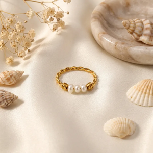 Anillo Geométrico de Moda para Mujer, Acero Inoxidable 304, Resistente al Agua, Antideslustre, Hipoalergénico, Anillos de Diseño - Product Image 5