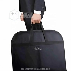 Sacs à vêtements Astrid 60 x 100 CM en tissu Oxford noir, personnalisables avec logo, pour costumes homme et femme, pour magasins de mode - Product Image 3