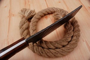 Couteau de boucher professionnel de qualité supérieure, robuste, en acier Damas, manche en bois noir, pour la cuisine, la viande et les légumes - Product Image 2