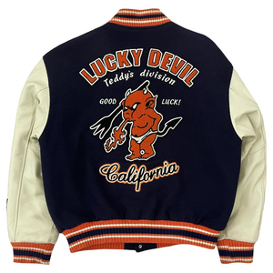 Veste décontractée pour homme style lycée 2026, blouson universitaire personnalisé avec manches en cuir pour homme, vente en gros - Product Image 3