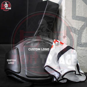 Protection abdominale de boxe professionnelle en cuir avec rembourrage en mousse multicouche de qualité supérieure, support lombaire et bandes de maintien des poignets, absorption des chocs, Nouveauté 2026 - Product Image 5