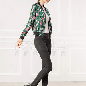 Best Quality Stylish Refined Wardrobe Women Printing Varsity <b>Jackets</b> Contemporary Apparel For Lifestyle For Online - Product Image 2