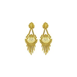 Wholesale Brass 14K 18K 24K Micron Gold Flower Design Long Necklace & Earrings Set for <b>Wedding</b> - Product Image 4