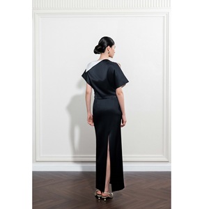 Vêtements pour femmes, jupes pour filles, jupe longue en soie MYRA, jupe en satin MISSION, silhouette droite, longueur maxi, ensemble de jupes pour femmes fabriqué au Vietnam - Product Image 3