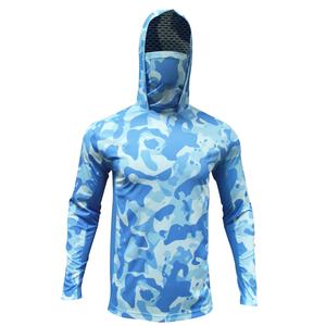 Camisa de Pesca con Capucha de Manga Larga para Hombre, Camuflaje, Secado Rápido, UPF 50, Top Deportivo para Exteriores - Product Image 4