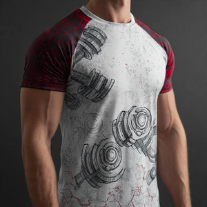 T-shirts de sport pour hommes, t-shirts de musculation à manches courtes, t-shirts slim pour hommes, t-shirts d'entraînement pour hommes - Product Image 3
