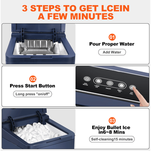 PSZ6D Macchina per Ghiaccio Automatica Smart da 12kg/giorno in PVC, per Casa e Campeggio, Senza BPA - Product Image 5