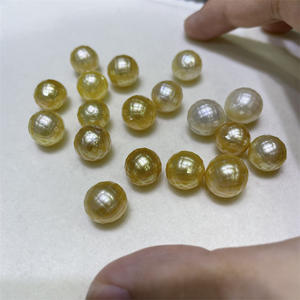ไข่มุกเซมิร์ ขนาด 11-12 มม. ไข่มุกน้ำเค็ม นันยาง ทอง ลูกปัดงานฝีมือญี่ปุ่น ไข่มุกฮวา แกะสลัก ลูกปัดแบบกระจาย - Product Image 1