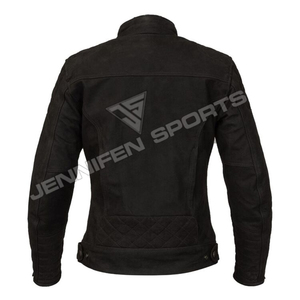 Chaqueta de Motociclista Estilo Vintage para Hombre, de Cuero Nubuck Desgastado, con Cuello Alto y Bolsillos Delanteros con Cierre, Ropa de Abrigo para Otoño - Product Image 6