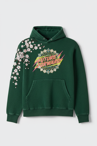 เสื้อสเวตเชิ้ตมีฮู้ดพิมพ์ลายดอกไม้ Journey Ahead ทรงปกติสำหรับผู้ชาย สไตล์ลำลอง ฤดูใบไม้ร่วง ดีไซน์กระเป๋าผ้าโพลีเอสเตอร์ - Product Image 4