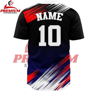 Maillot de baseball pour homme de haute qualité à prix abordable, 100 % polyester respirant, col en V, personnalisable avec le nom de l'équipe et la marque, sublimation personnalisée - Product Image 3