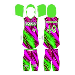Conjunto de Camiseta de Baloncesto INFLOW para Hombre, Cuello en V, Sublimada, Transpirable, Antibacteriana, de Poliéster que Absorbe la Humedad - Product Image 6
