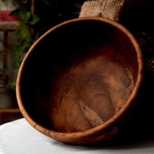 Tazón de Ensalada de Madera Hecho a Mano de Primera Calidad, Tazón Extra Grande para Frutas, Palomitas y Decoración del Hogar de Proveedor Indio - Product Image 1