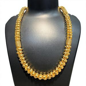 Cadena de Oro de Lujo de 22K y 40 Gramos para Hombre, Estilo Dubái, Eslabones Gruesos, Joyería, Collar Largo de Cobre - Product Image 1