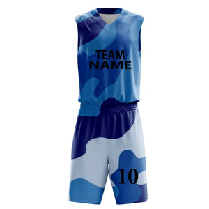 Conjunto de Uniforme de Baloncesto para Adultos, Jersey Personalizado, Camiseta Deportiva para Estudiantes, Transpirable, 100% Poliéster, Aplique Sólido - Product Image 3