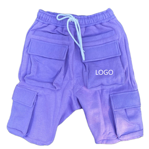 Shorts cargo en molleton pour hommes, personnalisés, en coton et nylon, 6 poches, avec logo, entrejambe de 5 pouces - Product Image 2